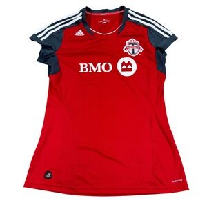 Vintage Adidas Soccer Jersey Women's XL Climacool Red Toronto FC BMO 2010